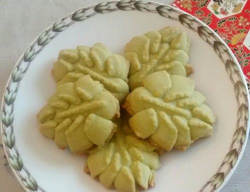Matcha Green Tea Leaf Cookies