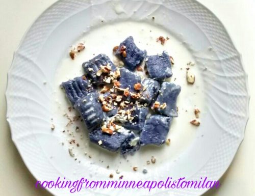 Purple  Gnocchi with Gorgonzola