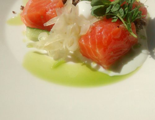 Marinated Salmon Salad Plate