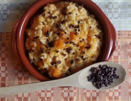 Pumpkin Risotto With Cacao Nibs
