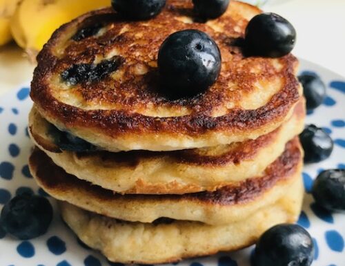 Blueberry Banana Oatmeal Pancakes