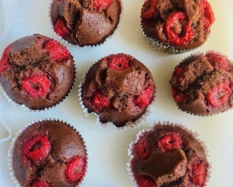 Chocolate Raspberry Steamed Cupcakes